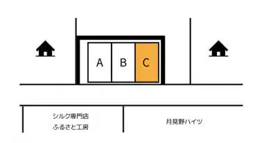 特P 【C区画】ビノセンスカフェ貸し駐車場の図面