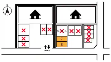 特P 《軽自動車/7番・8番》愛野南2-10-9駐車場の図面
