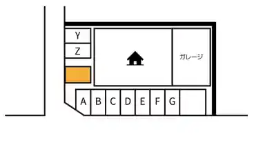 特P 【玄関前車室】中原2-2-47駐車場の図面