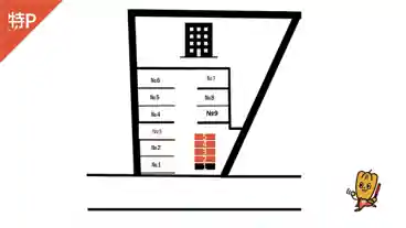 特P ≪ バイク専用 ≫Tstage3 駐車場の図面