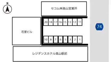 特P 花六駐車場の図面