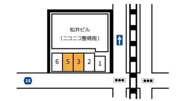 特P 【日祝】ニコニコ鍼灸院駐車場の図面