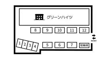 特P グリーンハイツ駐車場の車室