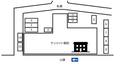 特P 《原付専用》サンライト朝田の図面