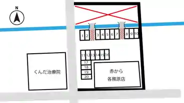 特P 赤から各務原店駐車場の図面