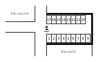 特P 【休日】山王下1-13-10付近駐車場の図面