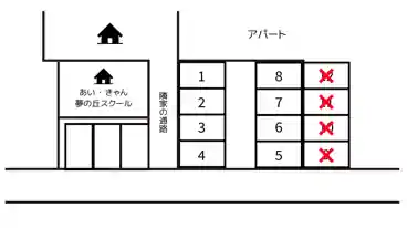 特P 【24時間】あいきゃん夢の丘スクール駐車場の図面