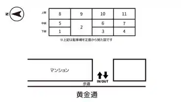 特P FKステージア黄金駐車場の図面