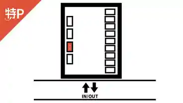 特P 月火・木～土《 No.12・軽自動車 》環ハウス契約駐車場の図面