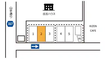 特P 【2番】《バイク専用》ＧＫＨ臨時パーキングの図面