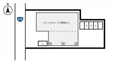 特P クレールモリトー三次駅前ネット予約駐車場の図面