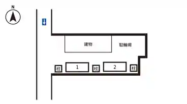 特P 《大型バイク可》下井草4-34-9駐車場の図面