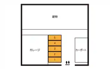 特P 《バイク・原付専用》北区中村町239-56駐車場の図面