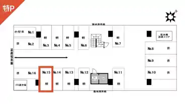 特P 【15番/軽自動車】天久1丁目7-7駐車場の図面