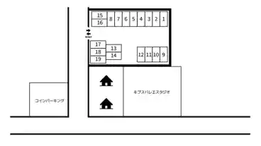 特P 南台6-2-17付近駐車場の図面