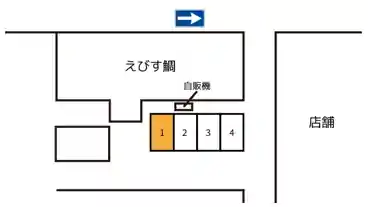 特P 《軽・コンパクト》弁天1-3-3駐車場の図面