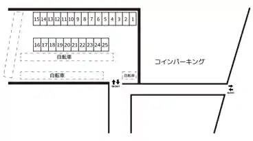 特P 《バイク専用》マンスリー愛甲石田1駐車場の図面