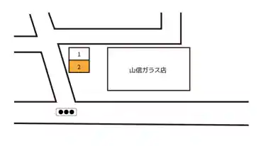 特P 【2番・軽コンパクト】山信ガラス店前駐車場の図面