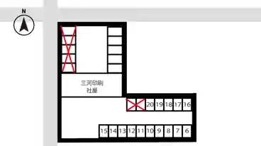 特P 【6番～20番】元宮町2-103駐車場の図面