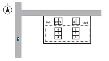 特P コーポT&G駐車場の図面