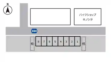 特P バイクショップきのした　雄町店　駐車場の図面