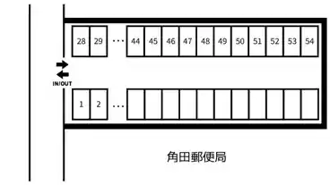 特P 仲町月極駐車場の図面