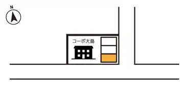 特P コーポ大島駐車場の図面