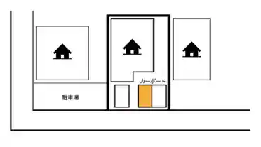 特P 【カーポート下/】新生1丁目21-27駐車場の図面