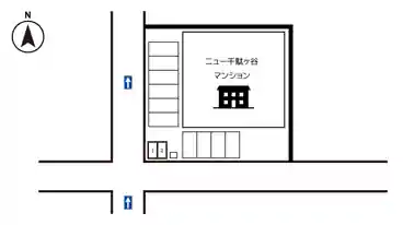 特P 《バイク専用》ニュー千駄ヶ谷マンション駐車場の図面