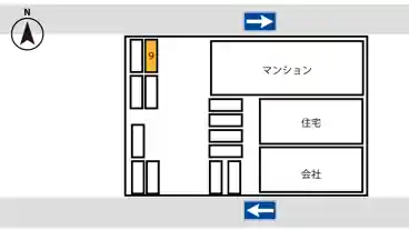 特P 【9番・コンパクトカーまで】ラフィネ1番町駐車場の図面