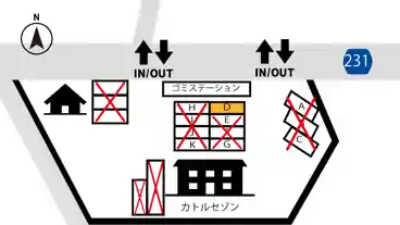 特P 【D】カトルセゾン駐車場の図面