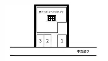 特P 《軽・コンパクト》玉川3-38-6 駐車場の図面