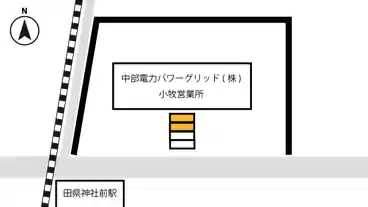 特P 中部電力PG小牧営業所駐車場の図面