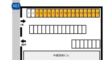 特P 【臨時】《駐車場No.3~18》中部電力ＰＧ岡崎支社駐車場の図面