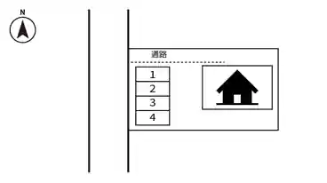 特P 古庄古野神14-9駐車場の図面