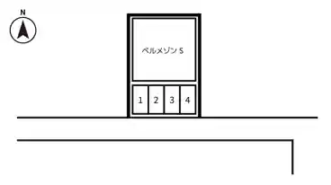 特P 《軽・コンパクト》ベルメゾンS駐車場の図面