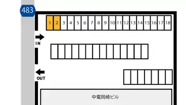 特P 《駐車場No.1，2》中部電力ＰＧ岡崎支社駐車場の図面