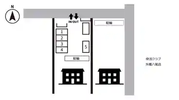 特P 弓削町南2丁目124-6駐車場の図面