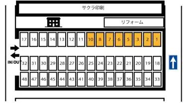 特P サクラグループ第一駐車場【日祝のみ】の図面