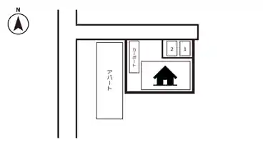 特P 《軽・コンパクト》下伊福2-4-19-2駐車場の図面