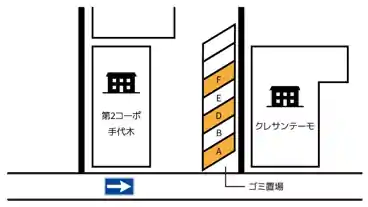 特P 《軽・コンパクト》小田原5-3-57駐車場の図面