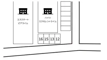 特P 《軽専用》ハイツエクセレント・ライム駐車場の図面