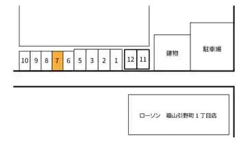 特P 【No.7】《軽専用》引野町1-13-22駐車場の図面