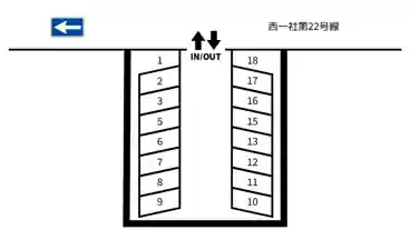 特P 一社2-182駐車場の図面