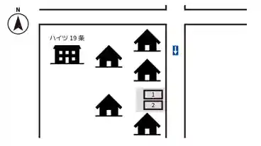 特P 北１９条東２丁目１０−６付近駐車場の図面