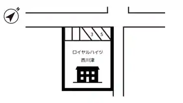 特P 《軽自動車・バイク》西川津町710番地20駐車場の図面