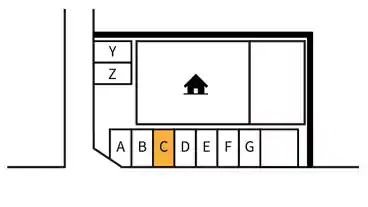 特P 【C車室】中原2-2-47駐車場の図面