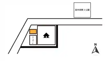 特P 《軽・コンパクト》高木南102-14駐車場の図面