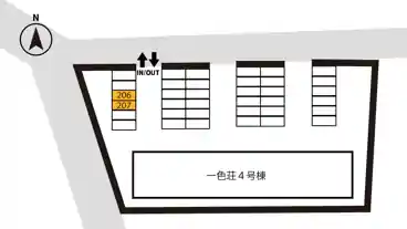 特P 【206番・207番】一色荘駐車場の図面