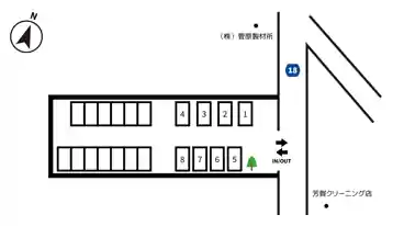 特P 本吉町津谷新明戸86-2駐車場の図面